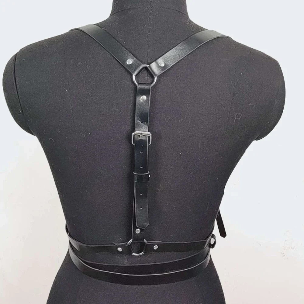 UYEE النساء الحمالات عبر الأشرطة فو الجلود فاسق حزام الجسم تسخير مشد Harajuku عبودية زنار الاكسسوارات اليومية الهدايا