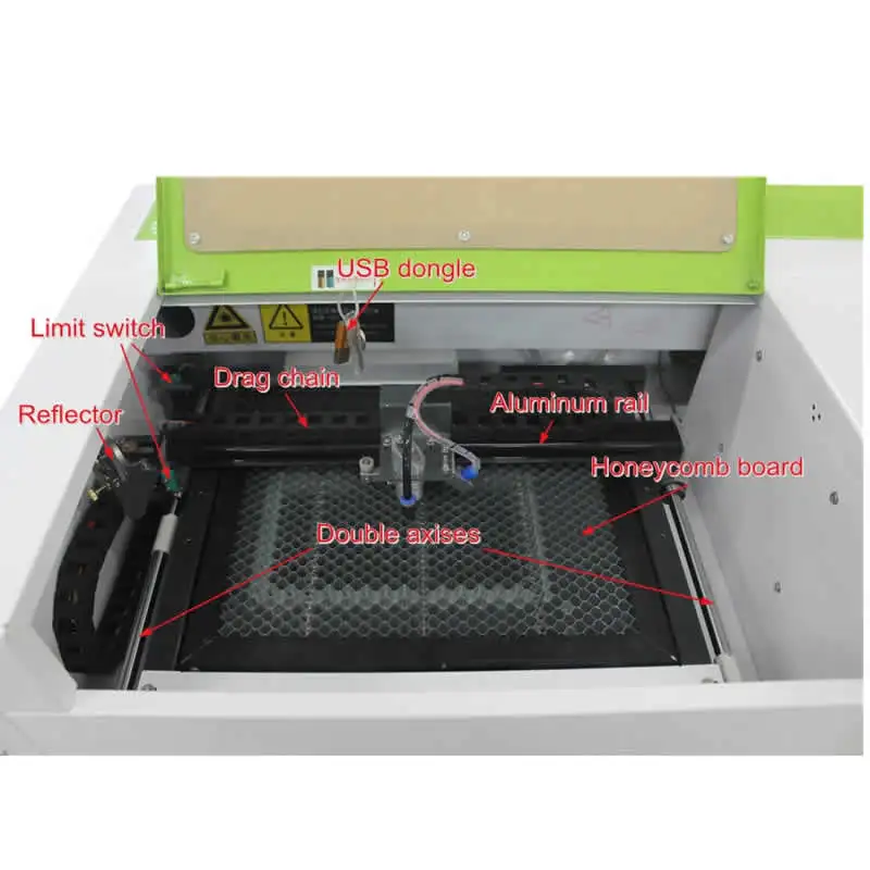 LY 3020 CO2 Laser Engraving Cutting Machine 40W with DSP Off-Line Controller LCD Control Panel And Honeycomb Board 300x200mm Kit