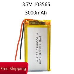 103665/103565 3.7V 3000mAh Polymer Lithium Battery for High Equipment Appliances LED Lights Driving Recorder Original Power Bank