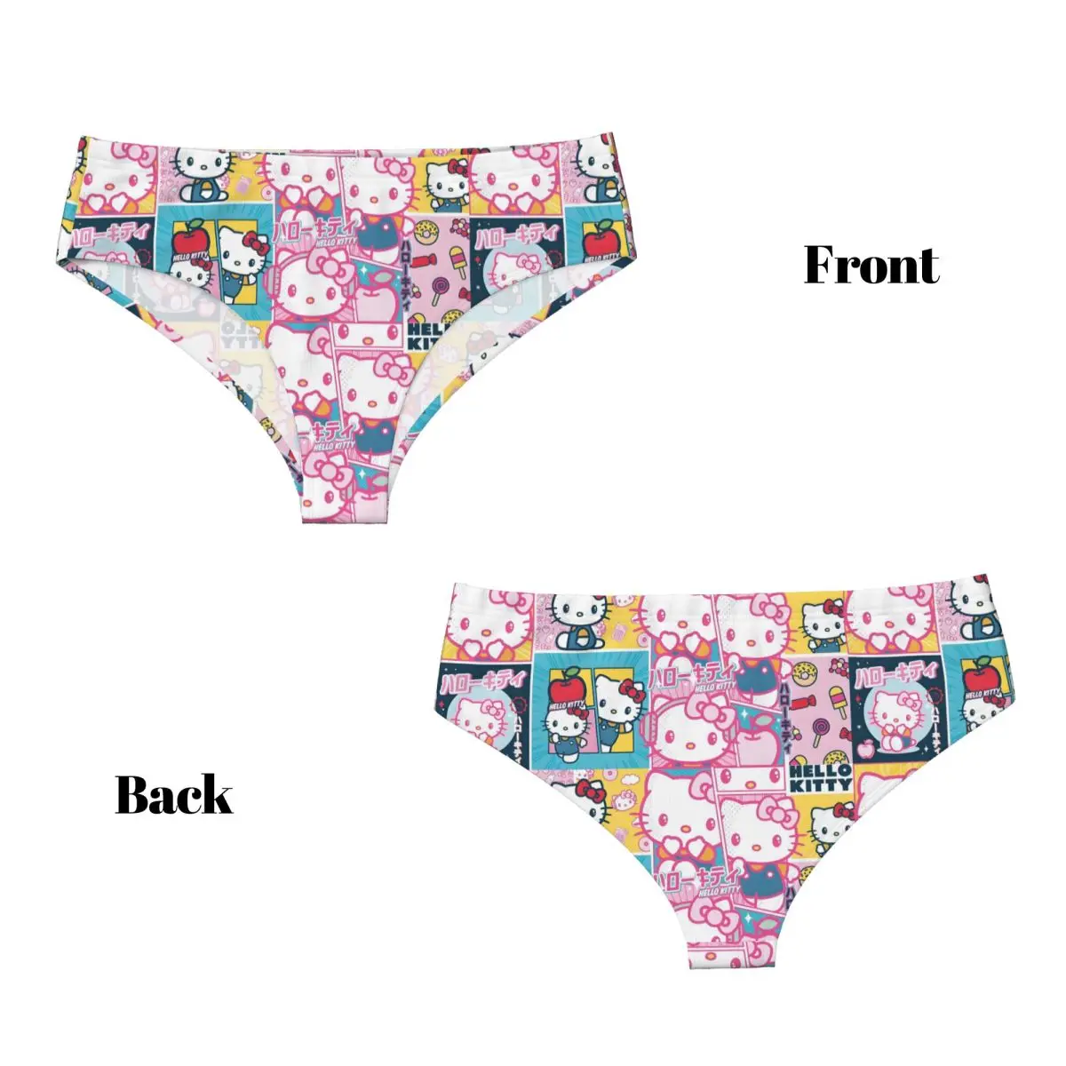 مخصص مرحبا كيتي القط أنيمي الرسوم المتحركة لطيف سراويل قصيرة المرأة تنفس مانغا الملابس الداخلية