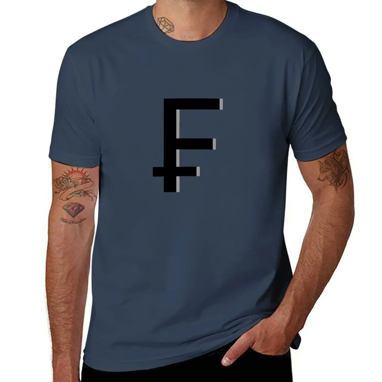 Franc Chf (Switzerland) T-Shirt Utility Casual Work T-Shirt