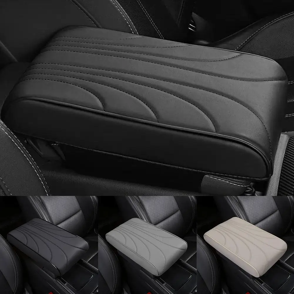 Car Mounted Armrest Pad Central Wave Pattern Armrest Box Memory Cotton Height Increasing Pad All Season Universal Comfort Mod