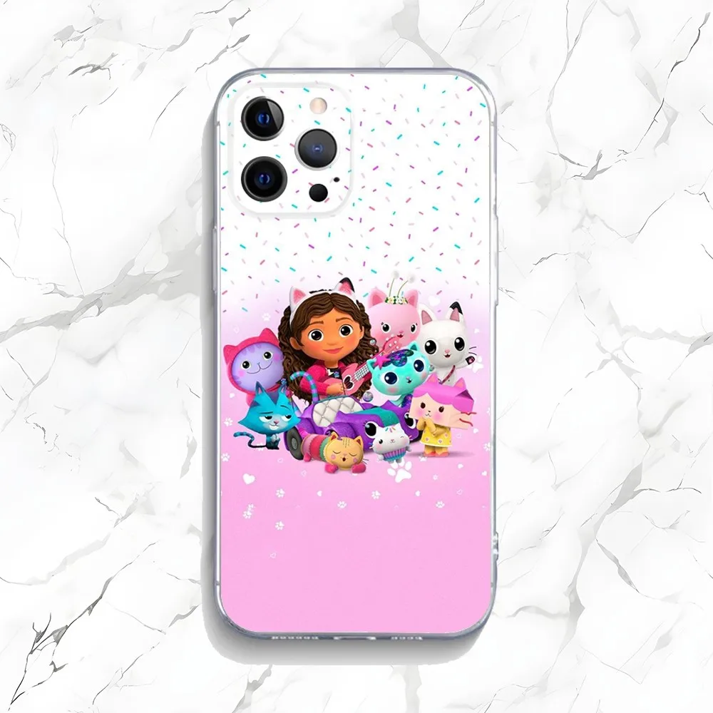 Cute G-Gabbys D-Dollhouse Phone Case For iPhone 15,14,13,12,11 Plus,Pro,Max,XR,XS,X,7,8 Plus,SE,Mini Transparent Silicone Soft