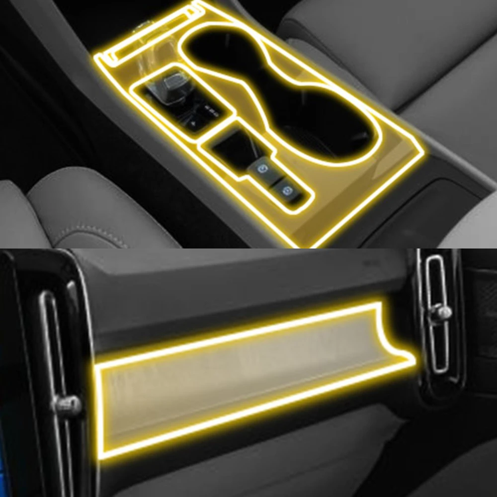 Car Interior TPU Paint Protective Filmfor Volvo XC40 2020-2024 Center Console Transparent Anti Scratch Pre-cut PPF Sticker