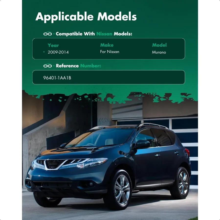 مجموعة حاجب الشمس من الجانبين الأيسر والأيمن من SCITOO مع فتحة سقف مناسبة لـ 2009 2010 2011 2012 2013 2014 لنيسان مورانو 964011AA1B #5