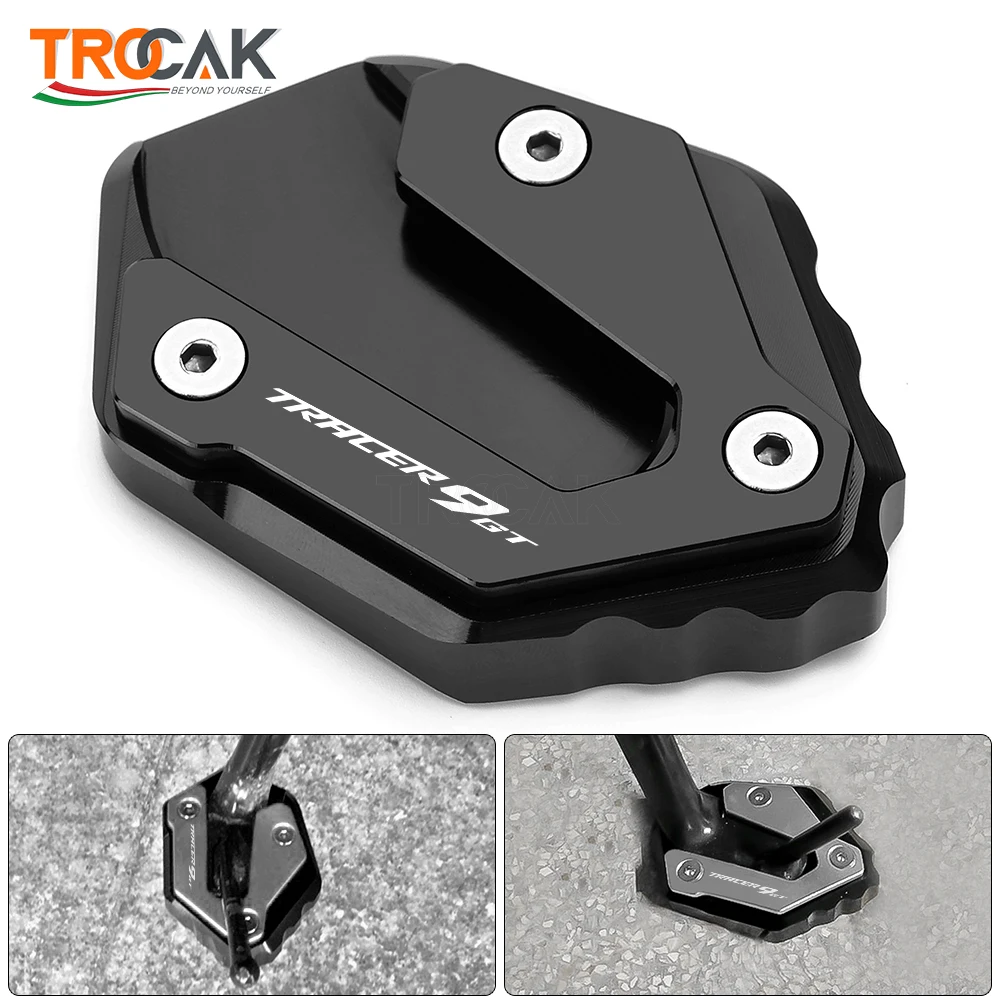 For Yamaha TRACER 9 GT TRACER 9/GT tracer9gt 2021 2022 2023 Accessories side stand extension pads enlarge stand plate expander