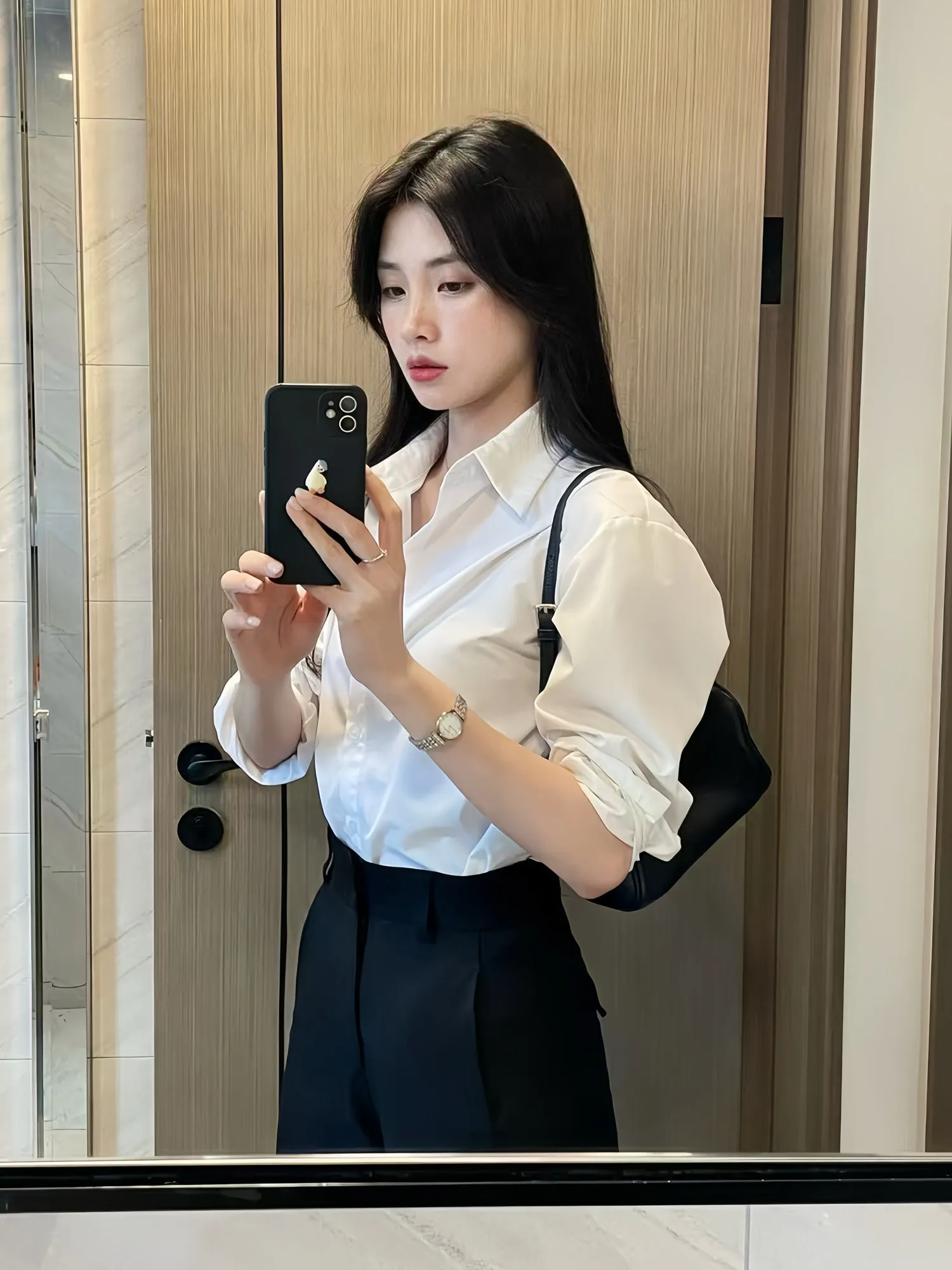

Women's Casual Loose Long Sleeve Shirt White Spring Commute Professional Inner Wear Fashionable Spring Open Cardigan