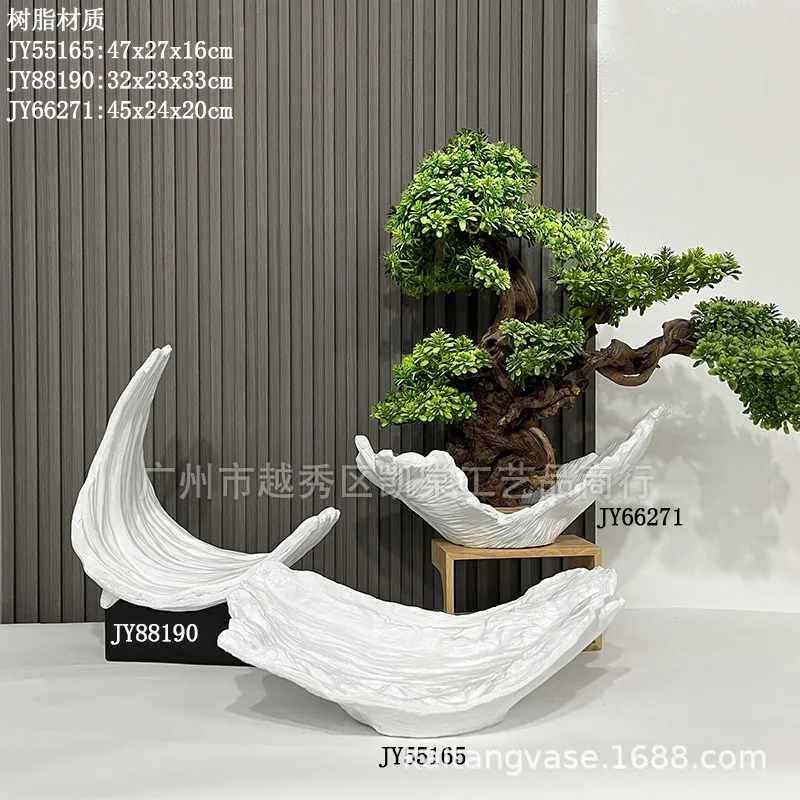 Simple resin flower pot ornament wholesale, home hotel office living room entrance bedroom, soft floral decoration