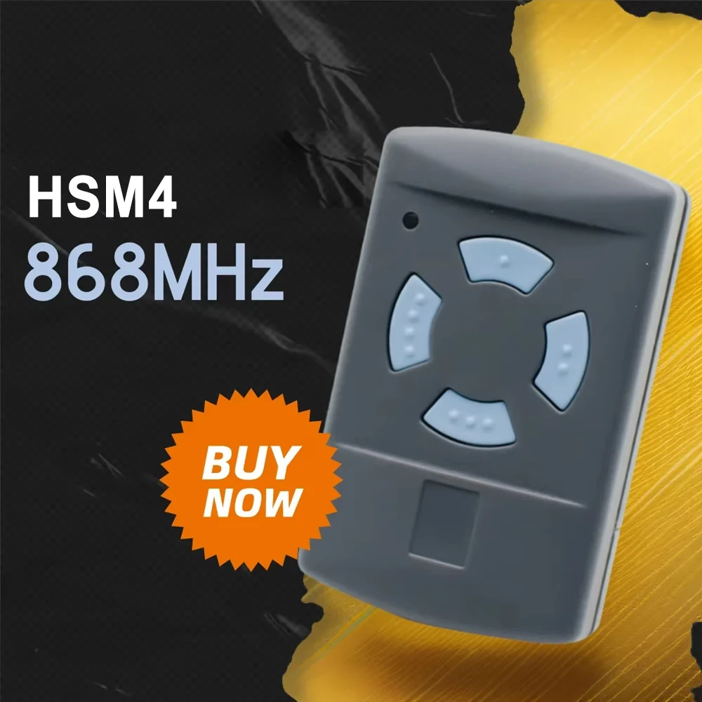HSM4 868MHz Remote Control for HS/HSE/HSM 868 Garage Door Opener,Compatible Blue Button HSM2 HSM4 HSE4 HSE2 HS Series 1/2 pcs