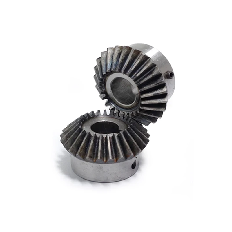 1pcs Bevel Gear 1.25 Modulus 20 Teeth With Inner Hole 8/10mm 90 Degree Drive Commutation Steel Gears Screw Hole M4