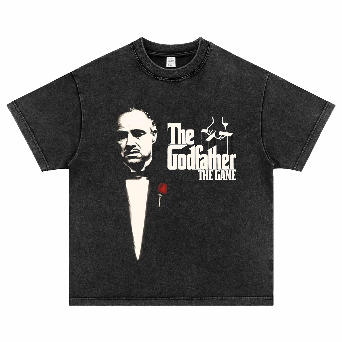 

Винтажная потертая футболка в стиле ретро с короткими рукавами The Godfather The Game PS2 Game 2025 года