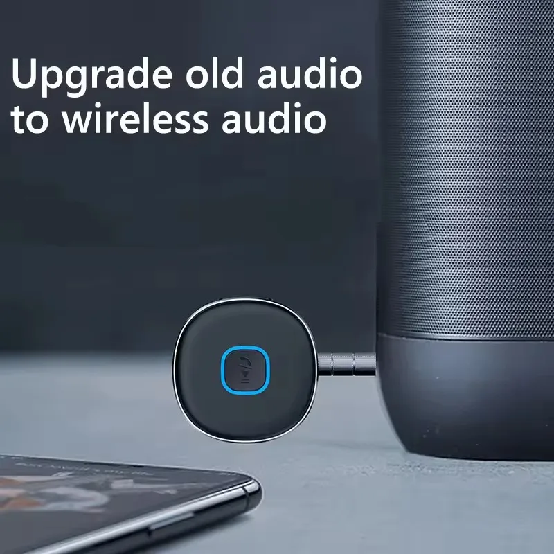 새로운 J33 자동차 블루투스 5.0 자동차 오디오 수신기 변환기 블루투스 어댑터AUX 3.5mm 자동차 음악 수신기 어댑터 무선 자동차 키트