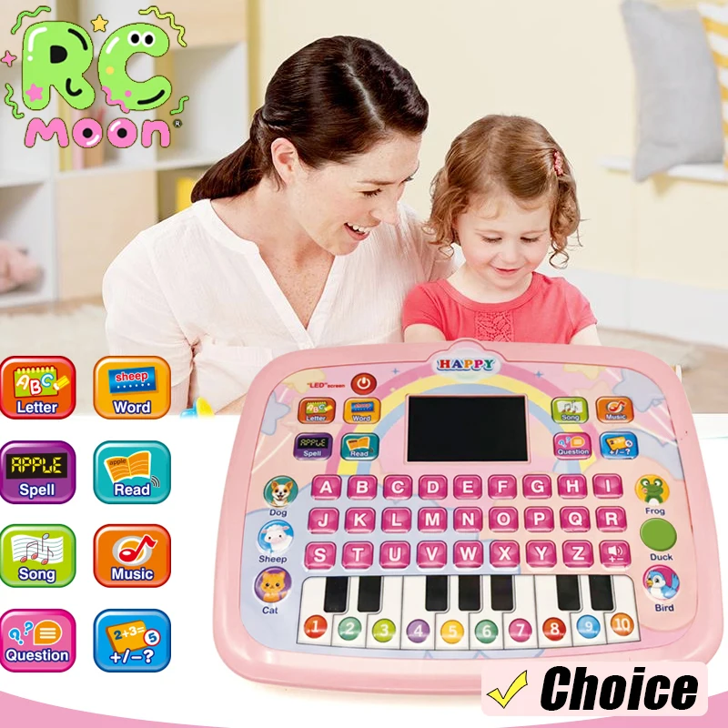 Máquina de estudo das crianças educação precoce tela led clique controle inglês elétrico múltiplo funcional brinquedos infância