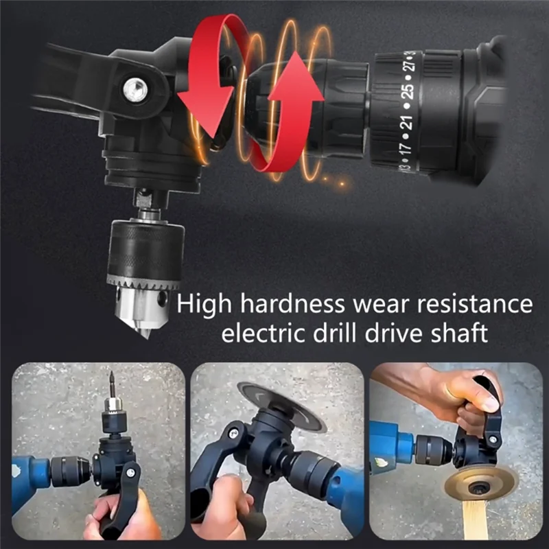 

BYBS-Right Angled Drill Attachment Right Angle Drill Attachment Adapter Metal Drill Chuck