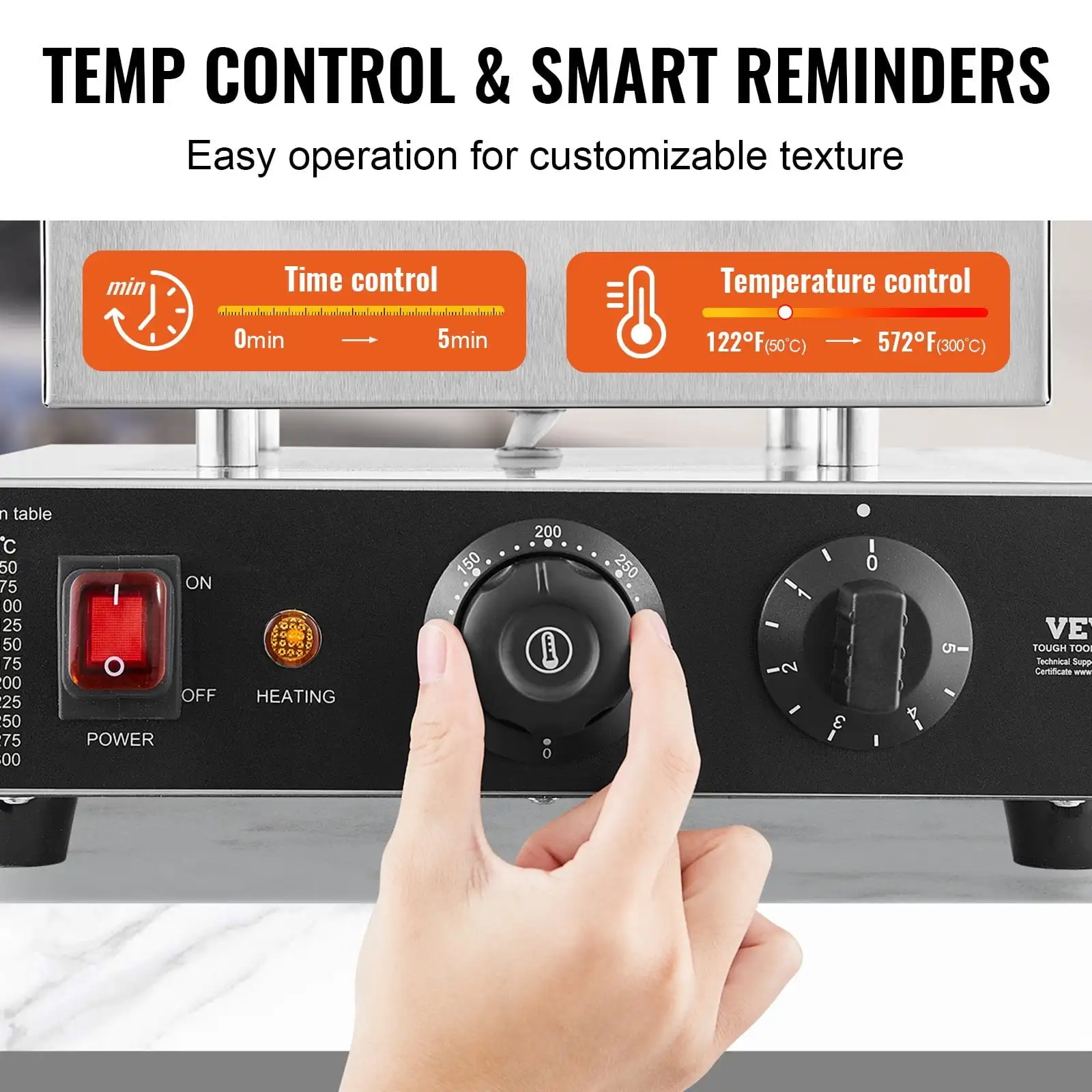 9PCS 76mm Dutch Pancake Maker Commercial Dorayaki Baker 850W Antihaft