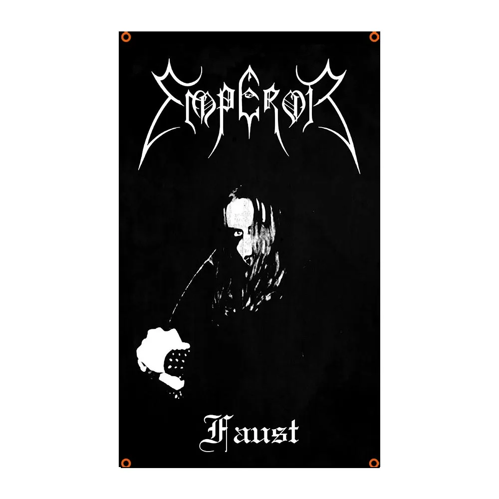 FLAGap 3x5FT 90x150CM Dark Metal Band Flag Poster E-Emperors Band Flag Music Flag Poster Mystical Death Music Theme