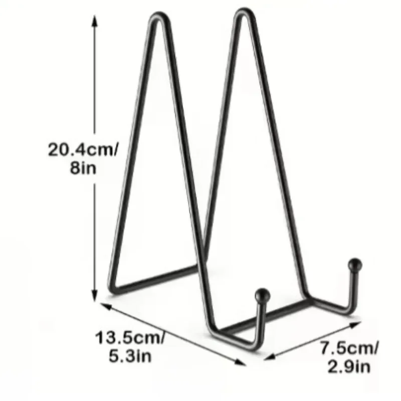 10pcs Plate Stands Metal Display Stand Set Photo Frame Easel Stand Book Holder Plate Picture Storage Rack Home Nordic Decorative