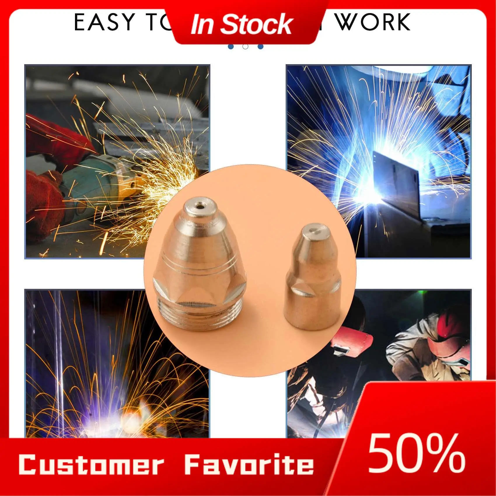 AT03 Top 30Pcs P80 Plasma Cutting Consumables Kit, Plasma Nozzle, Electrode, P-80 Cutting Plasma Cutting Machine Torch 1.5Mm