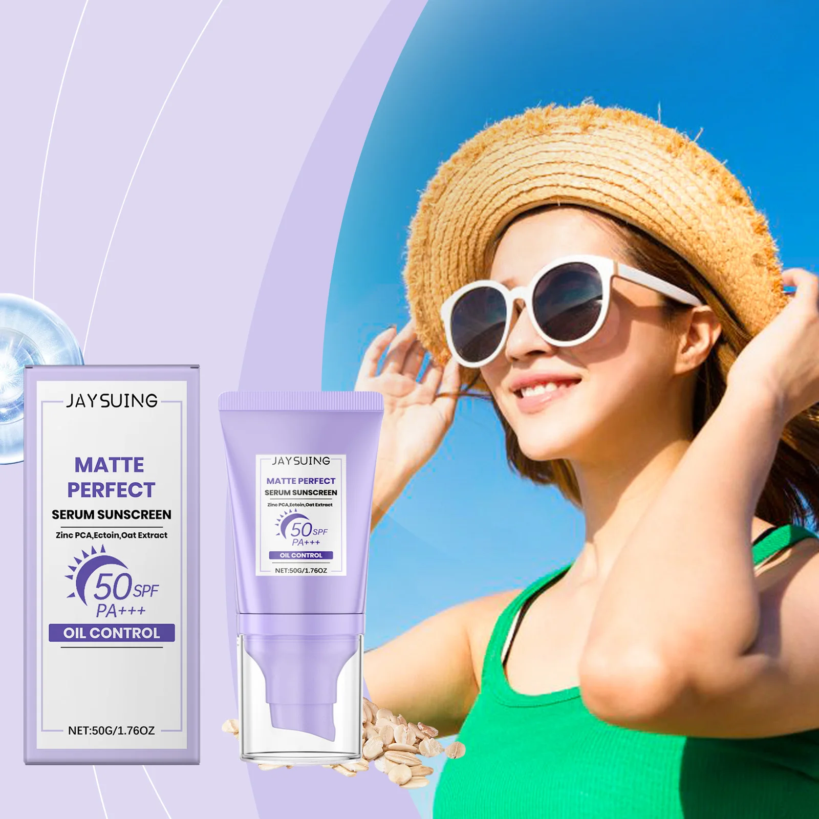 

Moisturizing Sunscreen Isolation Protection UV Summer Oil Control Refreshing Face Body Prevent Sunburn Non-greasy Sunblock Cream