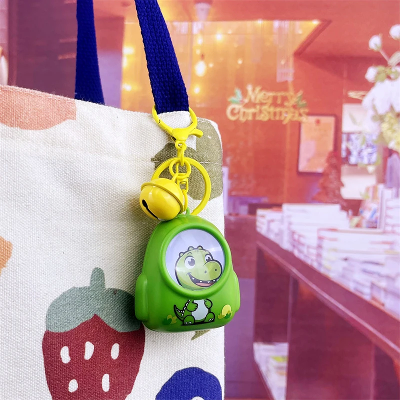 Fun Light-emitting Sound Small Animal Schoolbag Keychain Cute Cat and Dog Couple Bag Pendant Cartoon Dinosaur Creative Gifts