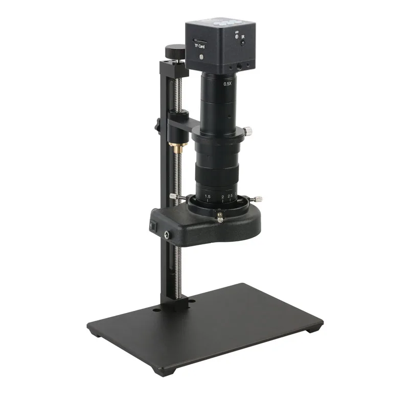 4k HDMI USB Type-C PC Industrial Electronic Microscope Camera +Zoom180X 200X C Mount Lens +Microscope Stand Phone PCB Repair Set