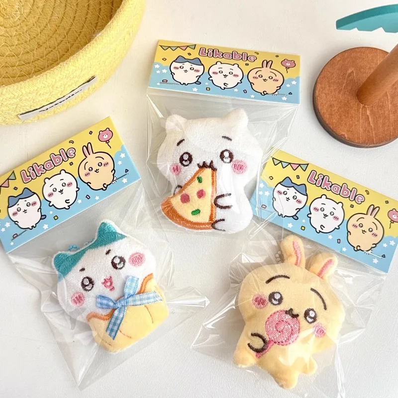 chiikawa new cute plush cartoon doll pendant, brooch, backpack keychain brooches