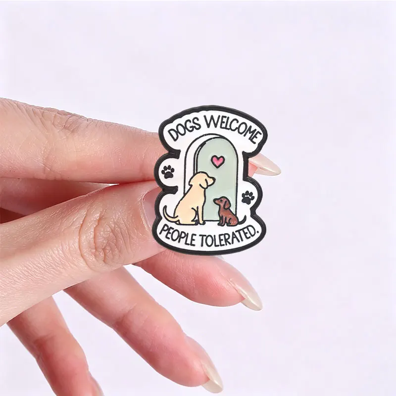 Mein Hund hält mich für einen großen Mann – Emaille-Abzeichen, lustiges Zitat für Hundebesitzer, Anstecker, Humor für Tierliebhaber, Metallbrosche, Accessoire, Geschenk. – Detail 5