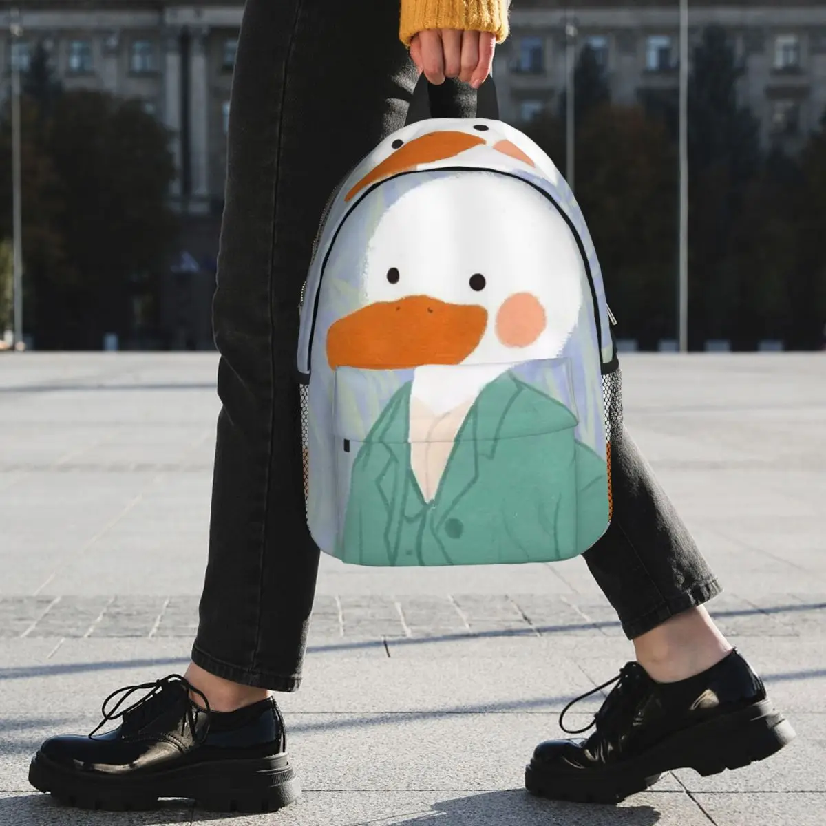 Cartoon Popular Goose Animal Backpack Student BookBag Children School Bag Laptop Shoulder Bags for Boys Girls