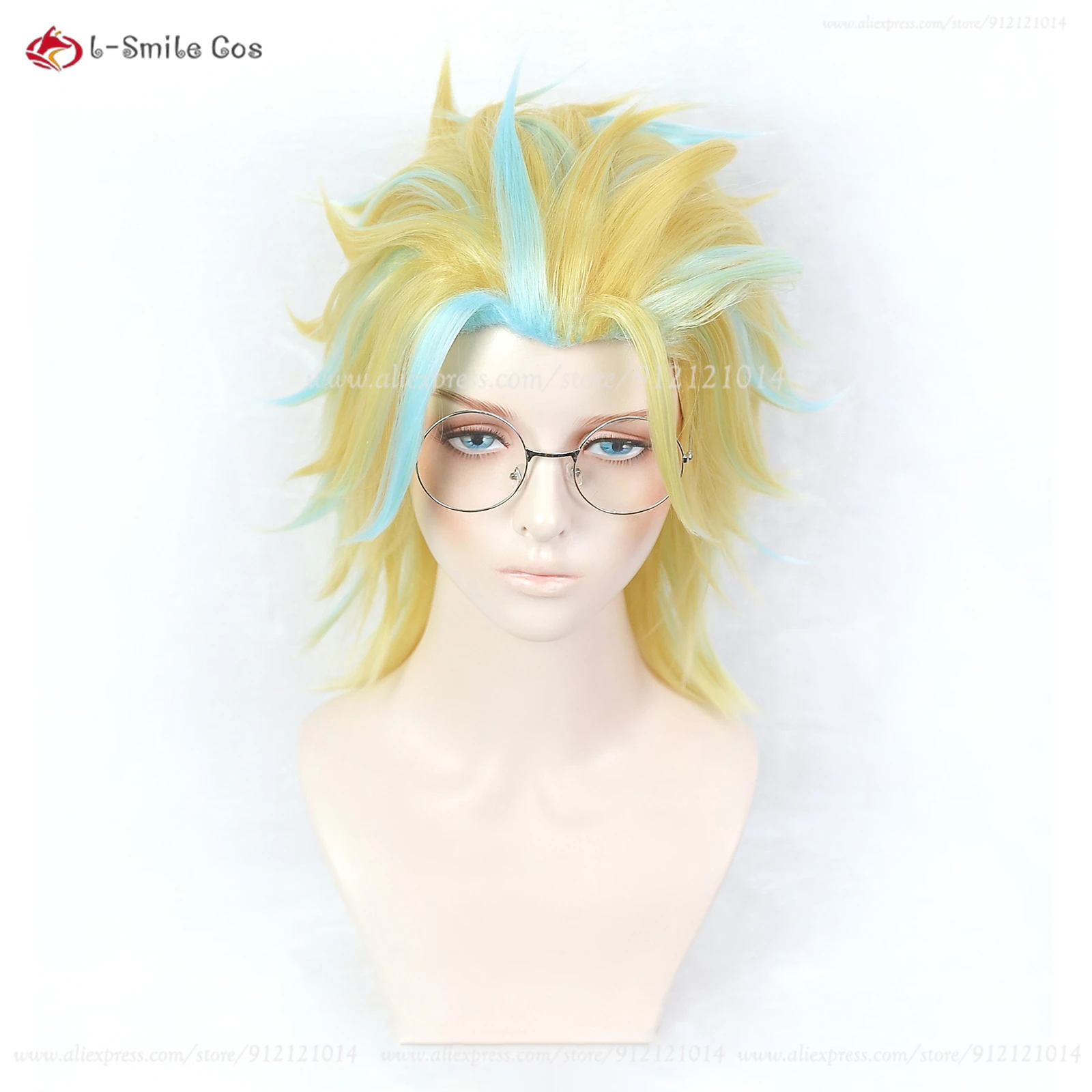 Anime Haitani Rindo Cosplay Wig Short Golden Mixed Wigs Heat Resistant Synthetic Hair Haitani Ran Haitani Rindo Wigs  + Wig Cap