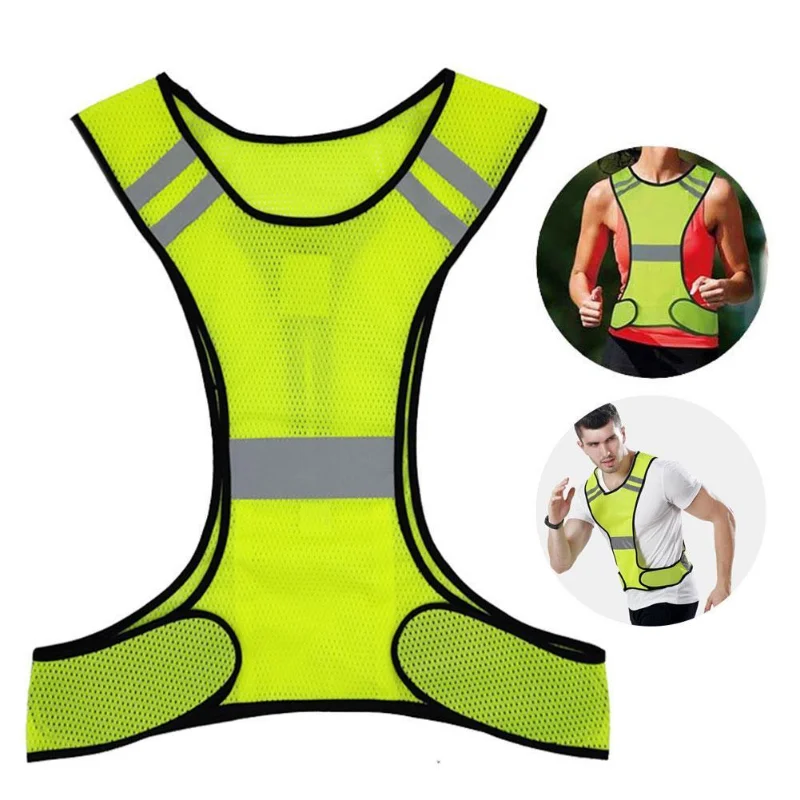 LED Running Outdoor Safety Reflective Vest High Visibility Breathable Safety Vest Suitable for Night Running Cycling Sports