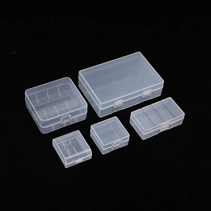 2 Slots CR123 16340 Battery Storage Boxes Transparent Hard Plastic For 18350 26650 16340 CR123A CR2 Battery Holder Container Box