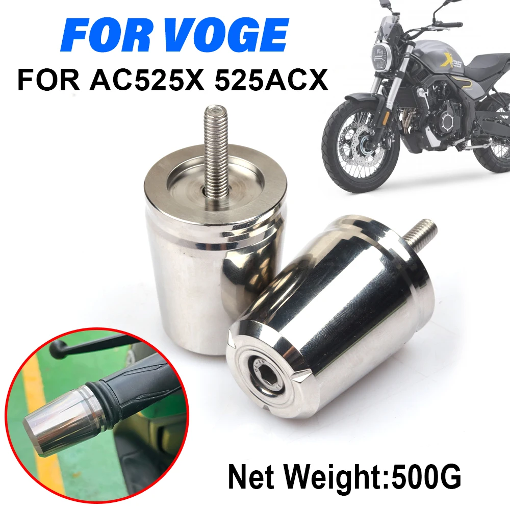 Para voge ac525x 525acx ac 525x 500ds ds650 ds500 650 ds acessórios da motocicleta guiador plugues 500g sliders de equilíbrio ponderado