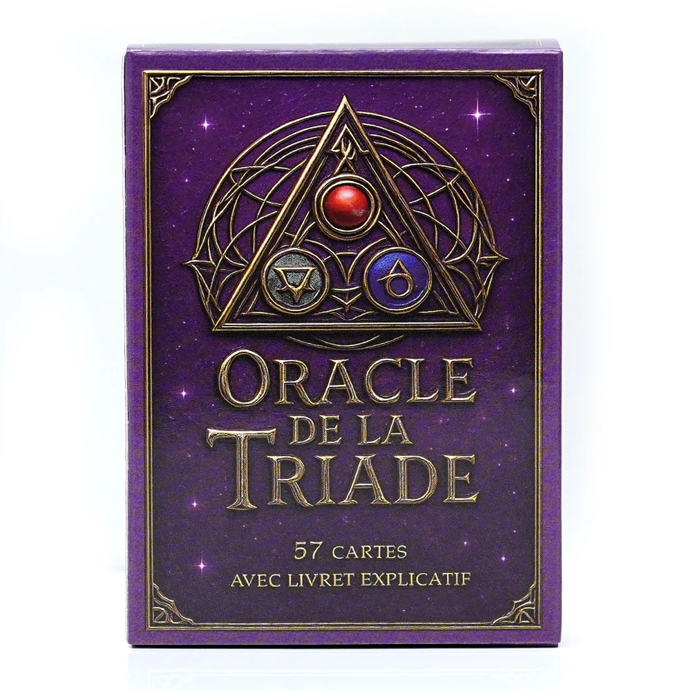 Triad Oracle Deck Mystische Wahrsagekarten mit Reiseführer Antikes Augensymbol Tarot-Stil Spirituelles Lesen Wahrsagerei Medi