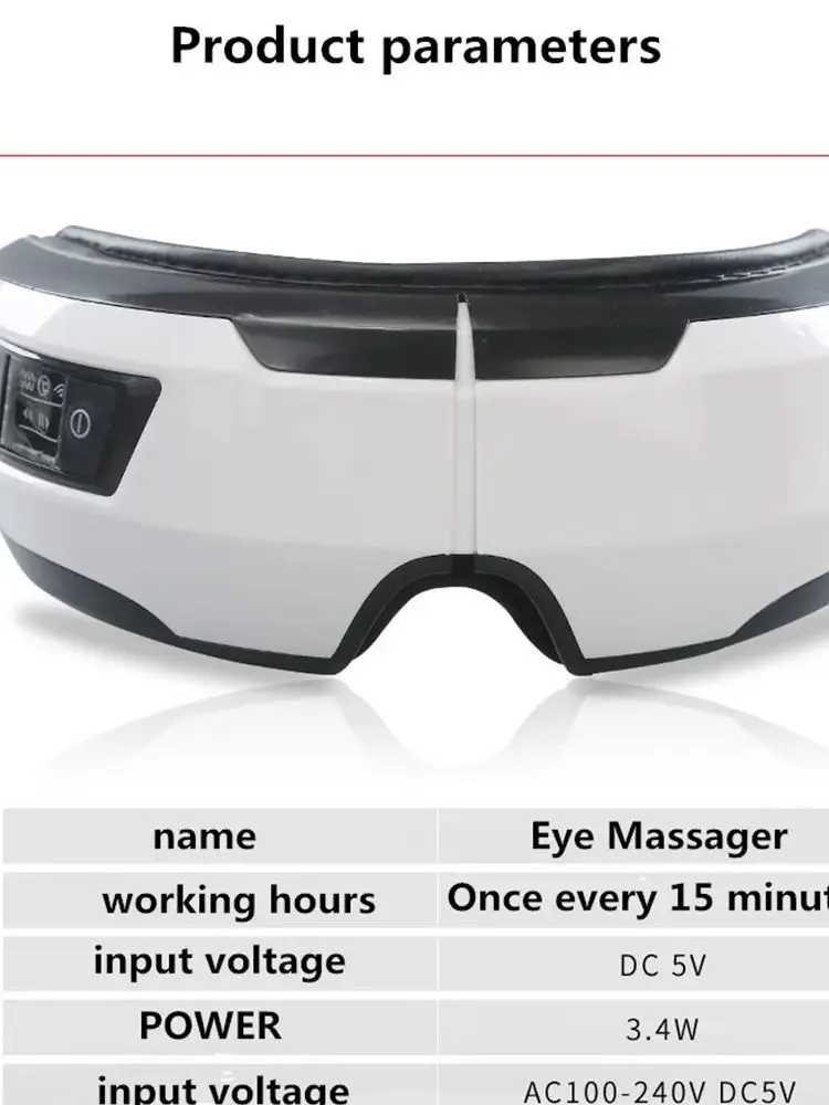 Electric Smart Eye Airpressure Massager Bluetooth Music Vibration Heated Massage For Tired Eyes Dark Circles Remove Eye Care