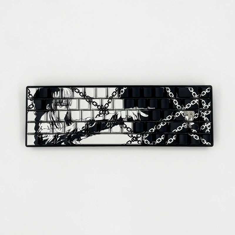 Anime Theme Keycaps Dye Sublimation Pbt Full Size Layout Rgb Character Transparency Origial Height Adaptation Mchose ACE68 Gift