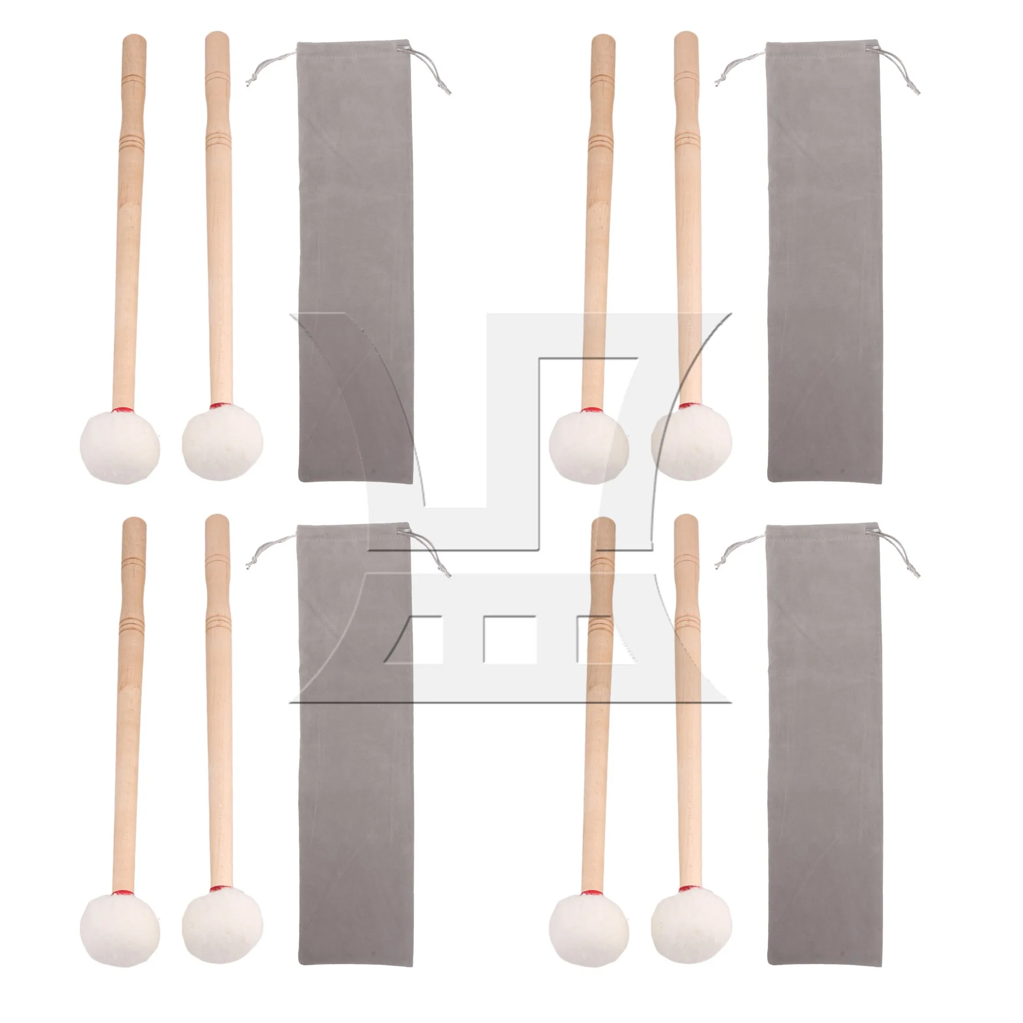 8 Pcs Felt Drum Stick 12.8 Inches L with Wooden Handle for Music Lovers