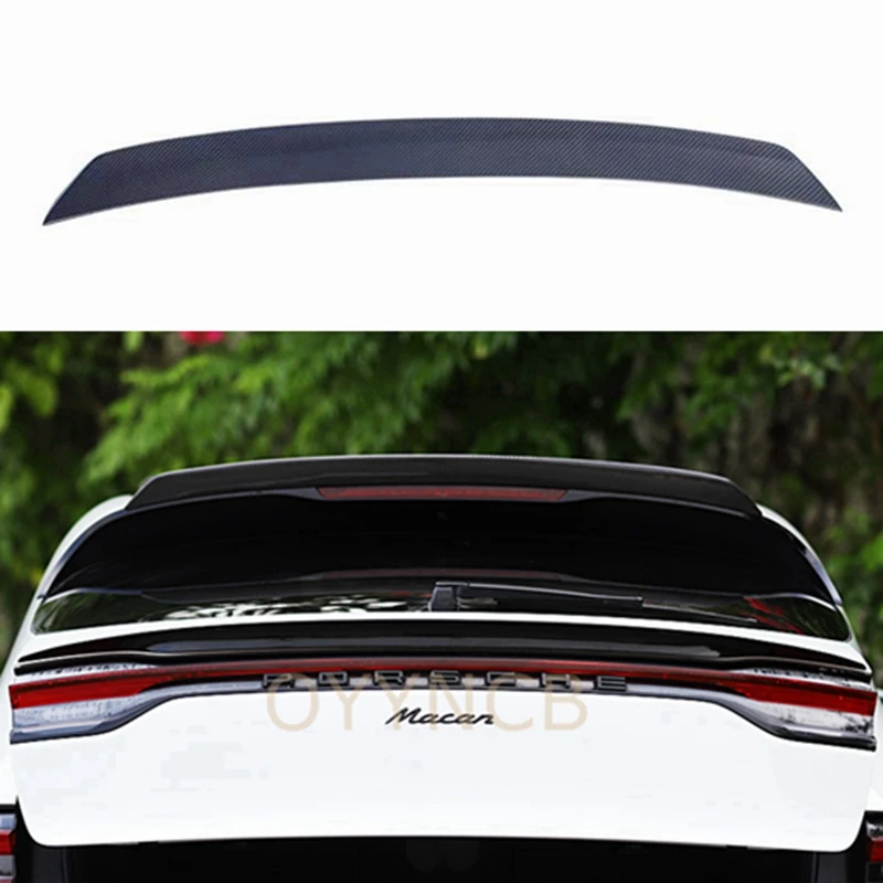 Carbon Fiber Spoiler For Porsche Macan 2018 2019 2020 2021 High Quality Wing Lip Roof Rear Door Spoilers