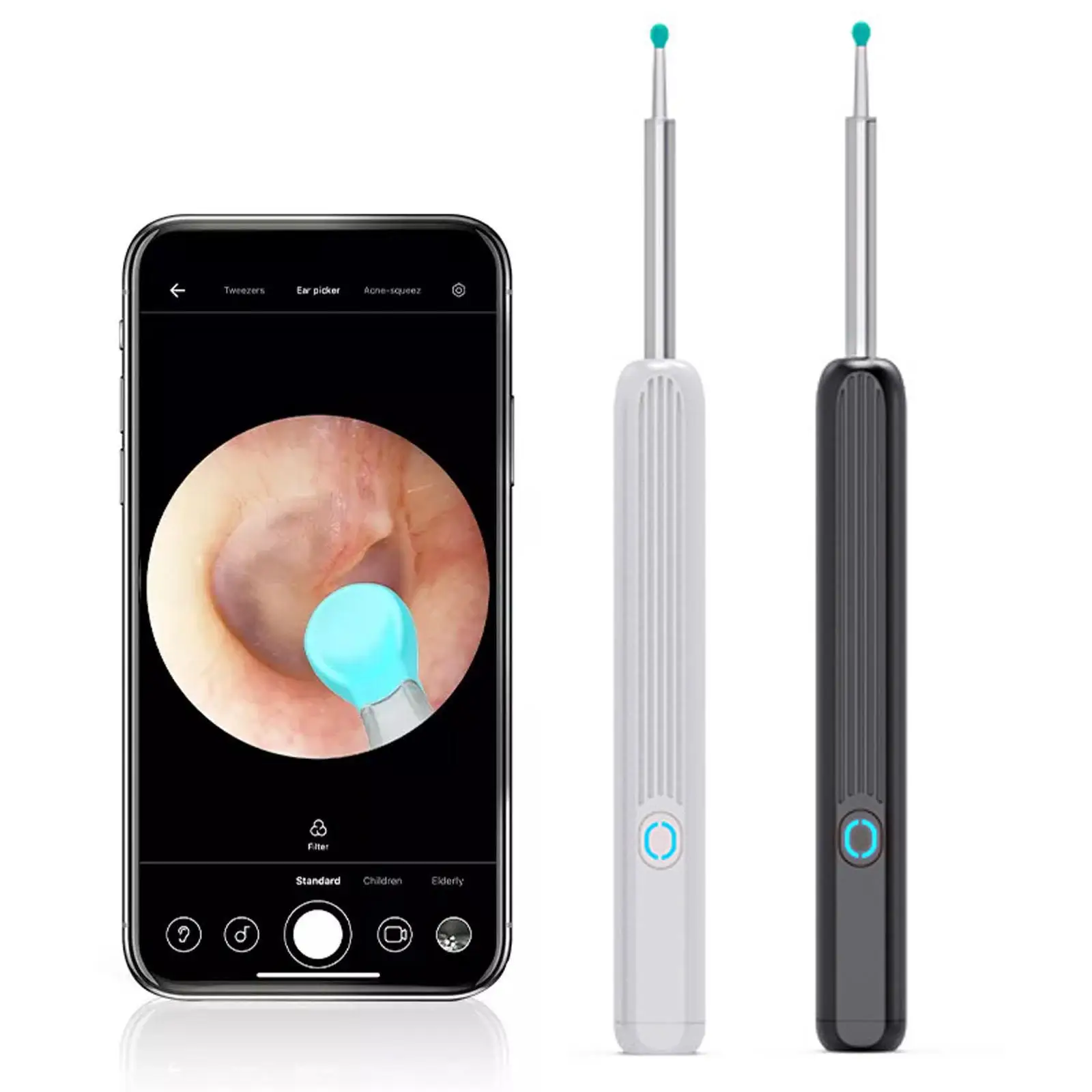 Smart Visual Ear Cleaner Wireless Otoscope Ear Wax Ear with Ear NE3 Cleaning Kit Removal Sticks Endoscope Camera Tool Kit