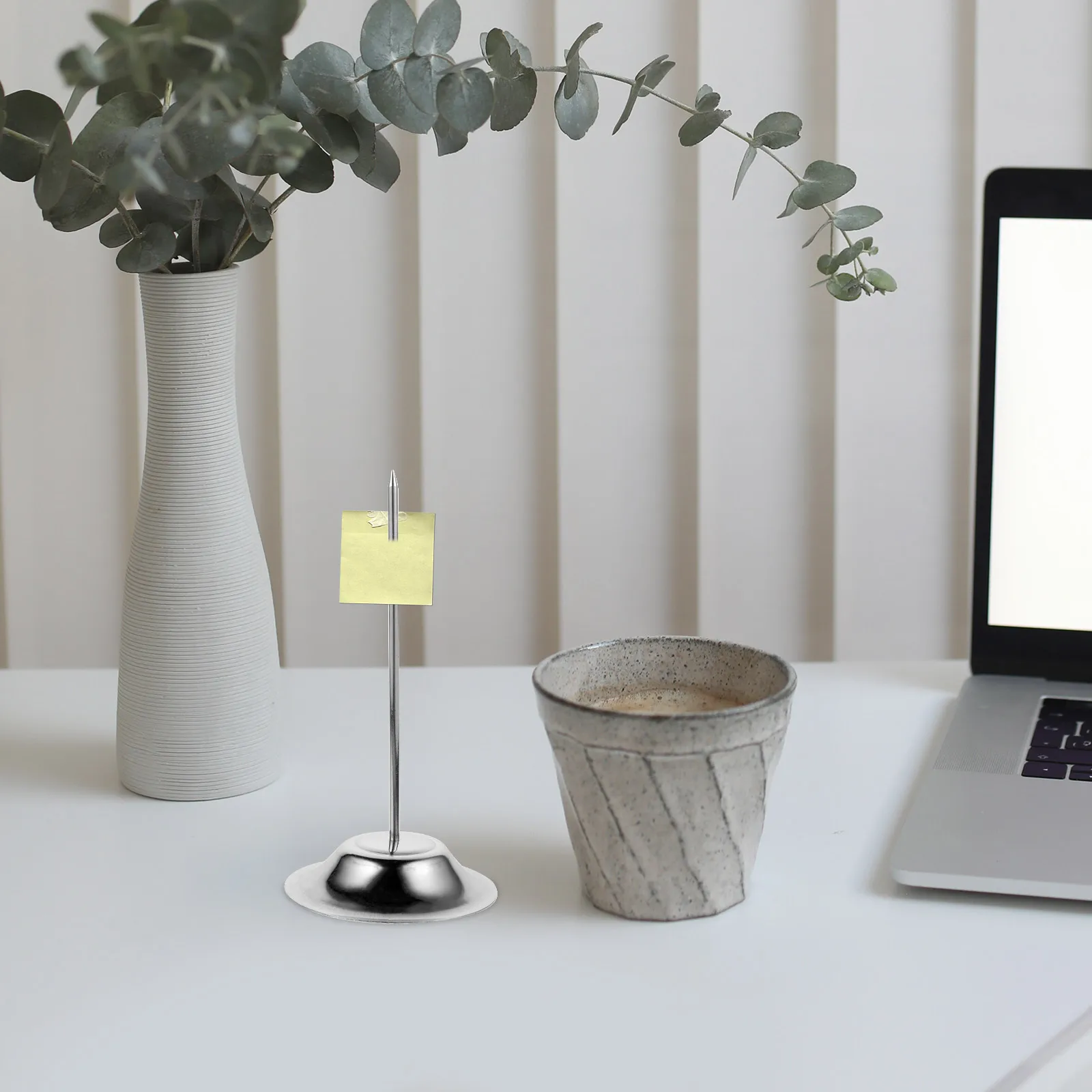 Stainless Steel Menu Inserter Restaurant Ticket Receipt Card Single Pin Storage Desk Spike Office Desk Receipt Holder Check