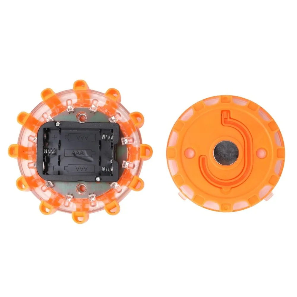 

9-режимная аварийная сигнальная лампа, портативная, 15 светодиодных бусин, магнитный маяк, сильная магнитная основа, водонепроницаемая