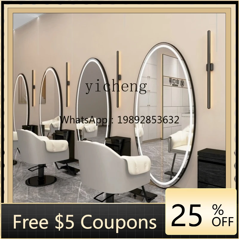 ZZ   barber shop mirror table hair salon special single-sided wall-mounted hair cutting mirror