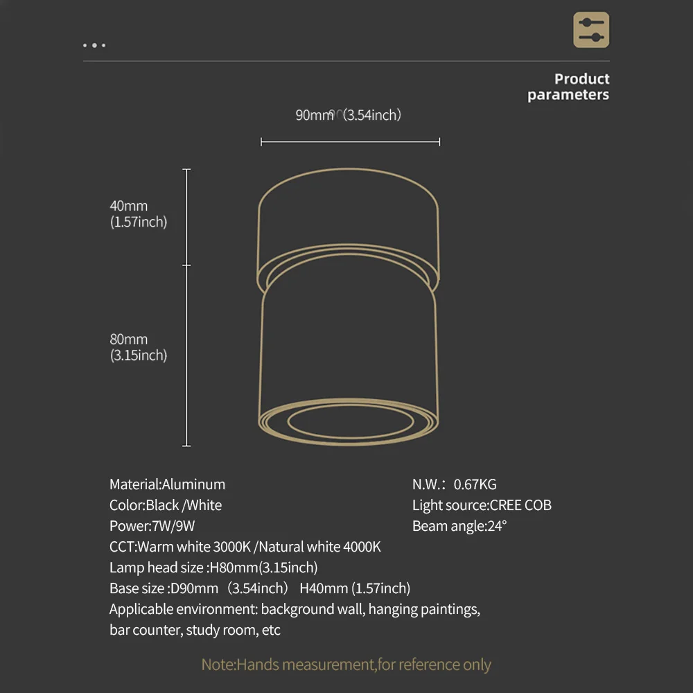 Imagem -06 - Aisilan-refletor de Teto Led com Chips Cob Lâmpada de Superfície Rotação de 360 ° Iluminação Interior Design Moderno 7w 9w