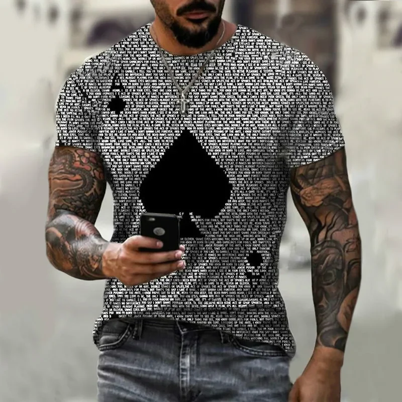 Casual Short Sleeve Men's T-shirt Color 3d Printing T-shirt Round Neck XXS-6XL Polyester Thin Plain Weave 2024