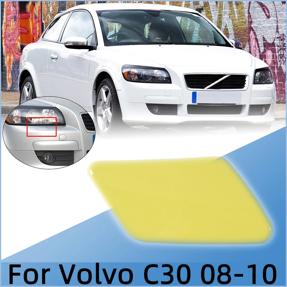 

For Volvo C30 2008 2009 2010 30655933/30655934 Auto Front Bumper Headlight Washer Nozzle Cover Cap Headlamp Cleaner Spray Lid