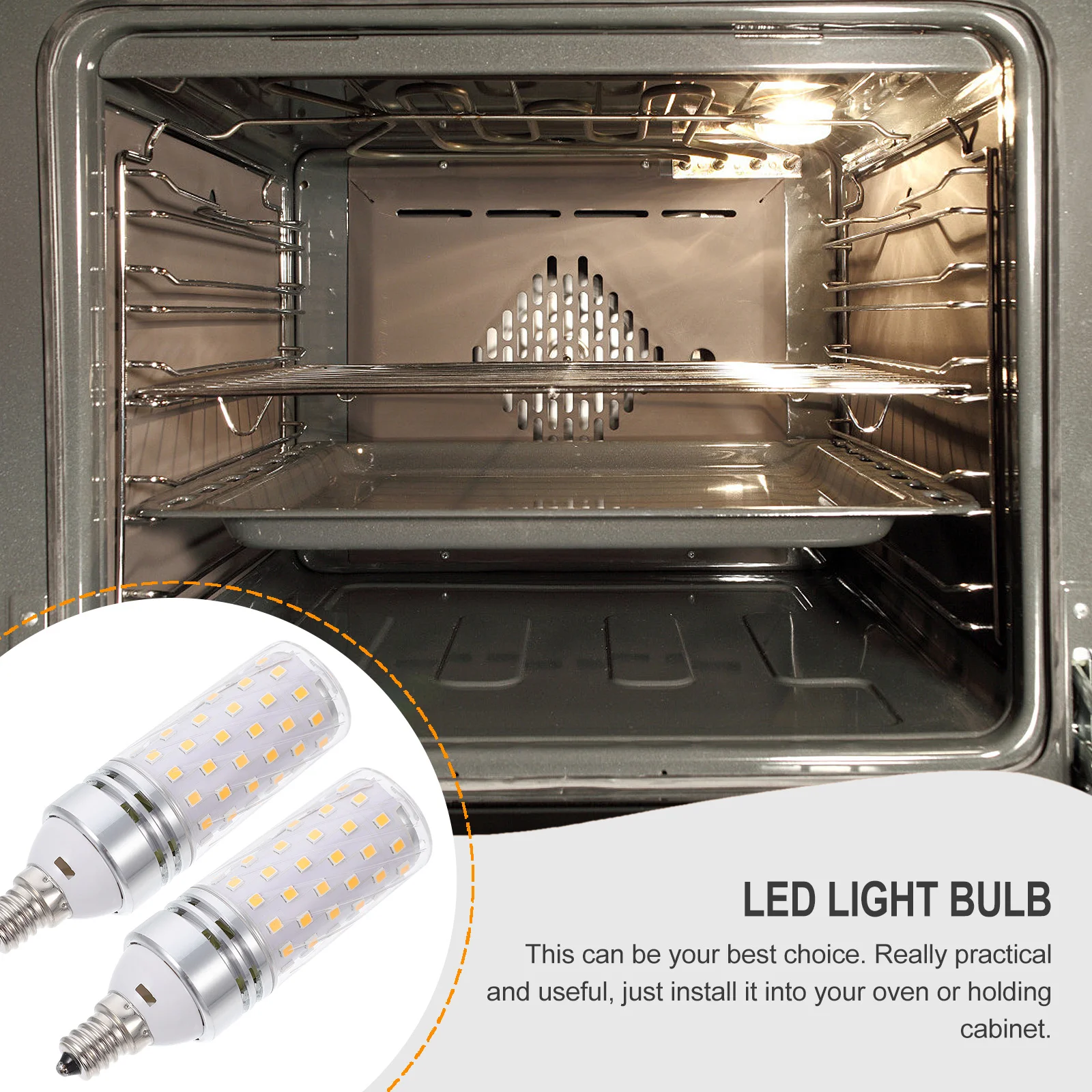 2Pcs Home LED Light Bulb E12 2- Efficient Safe Lighting Bulb for Living Room Bedroom Fixture Installation