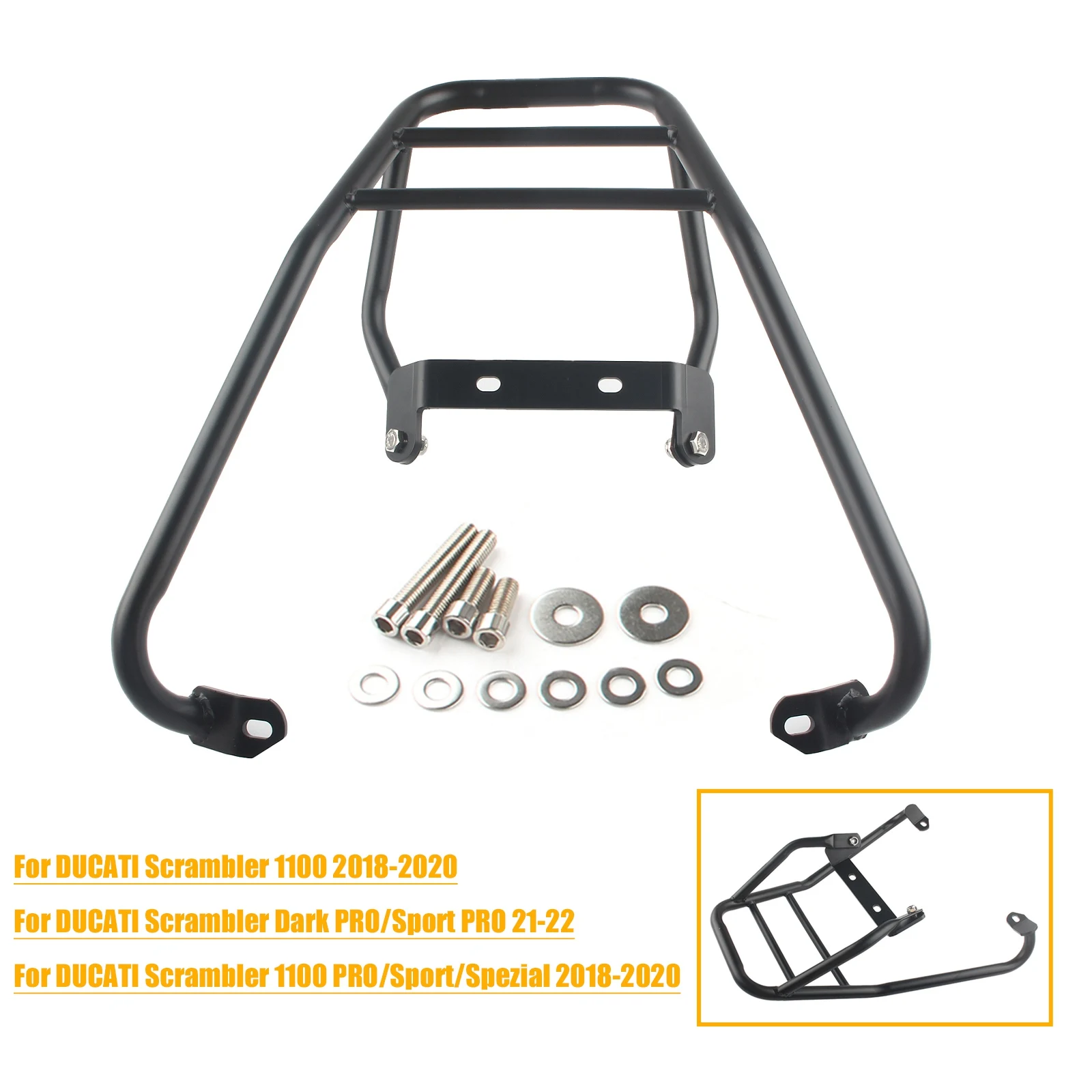 ل دوكاتي تشويش إذاعي 1100 برو/الرياضة/Spezial الخلفية الذيل الرف الناقل العديلات حقيبة الأمتعة الرف قوس