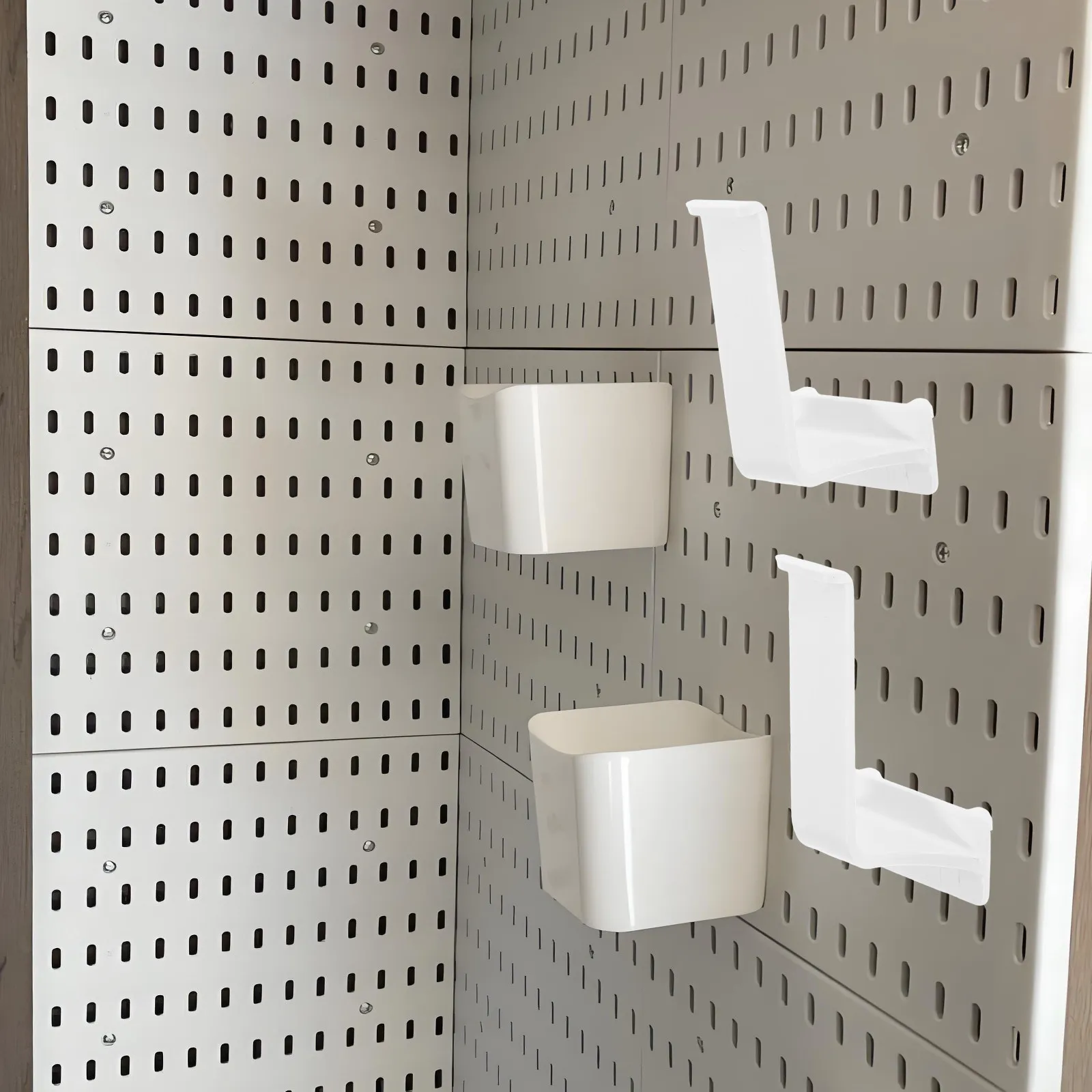 2Pcs Versatile Pegboard Hooks Stylish Multi Purpose Wall Storage Rack for Gaming Room Office Bathroom Cup Drying Tool Hanging