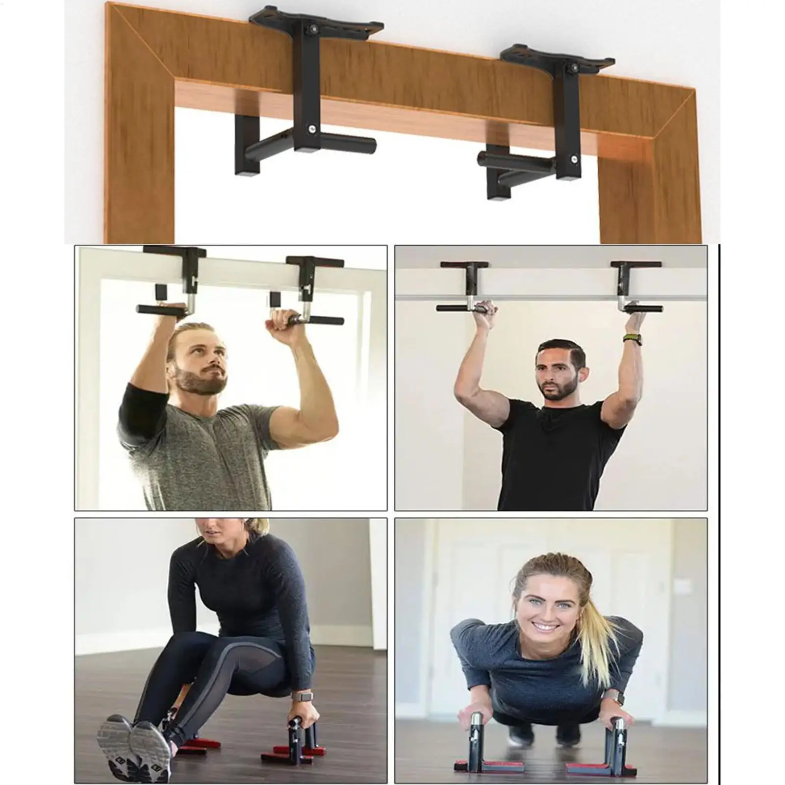 

Дверной проем, штанга для подтягиваний, сверхмощные силовые тренировочные штанги для домашнего спортзала, 2 шт., весовая способность, оборудование для домашнего спортзала