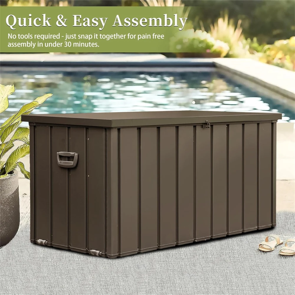 Gardening Tools Box - Ye 120 Gallon Outdoor Waterproof Storage