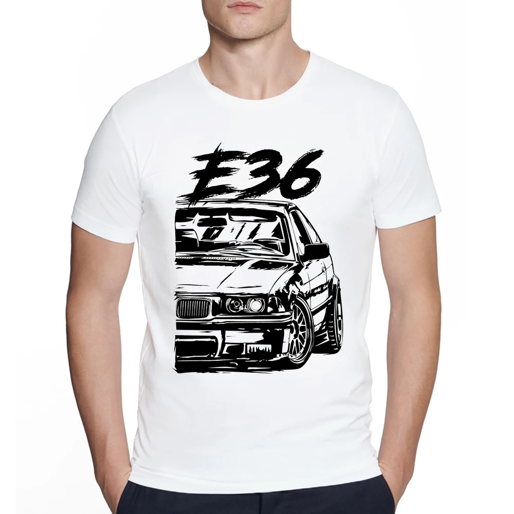 Cool Fashion Legends Automotive Love E30 E34 E36 Car Classic Print men T-Shirt Hip Hop Boy Casual BW Evolution of the t shirt